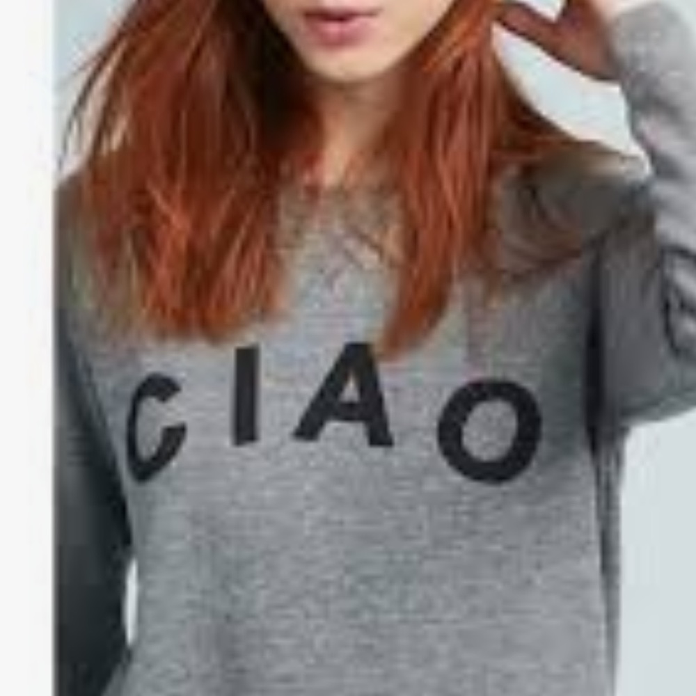 Anthropologie Sol Angeles gray sweatshirt size Large